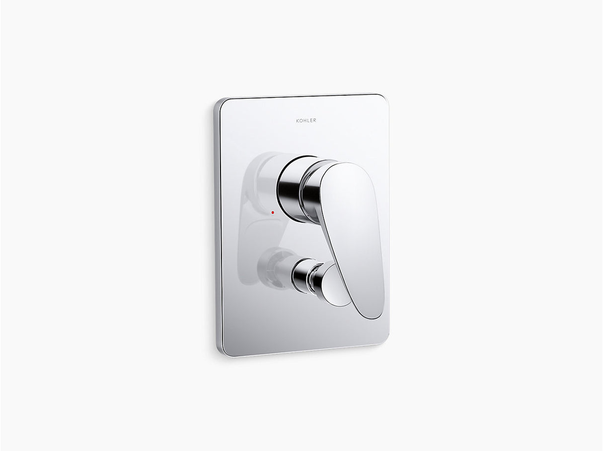 FLUENCE TM AQUA TM TURBO 235 RECESSED NON-THERMOSTATIC BATH AND SHOWER VALVE TRIM - KOHLER PREMIUM -  ( CHROME - PREMIUM - 0x15 mm - 0inchX0.5inch )
