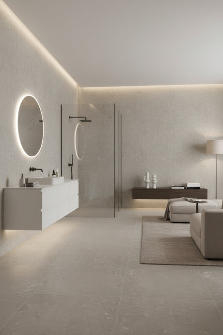 ONEGA GREY XYLOTECH NATURAL - SIMPOLO-TILES -  (  - GLYPHSTONE MATT - 1198x1198x9 mm - 48inchX48inchX0.36inch )