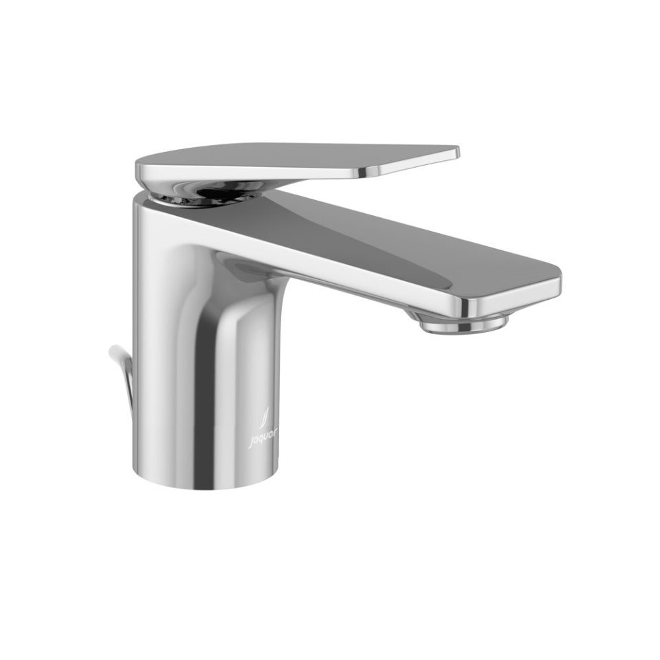 SINGLE LEVER BASIN MIXER WITH POPUP WASTE AND LONG BRAIDED HOSES - JAQUAR FAUCETS - ( CHROME - LAGUNA - 0x15 mm - 0inchX0.5inch )