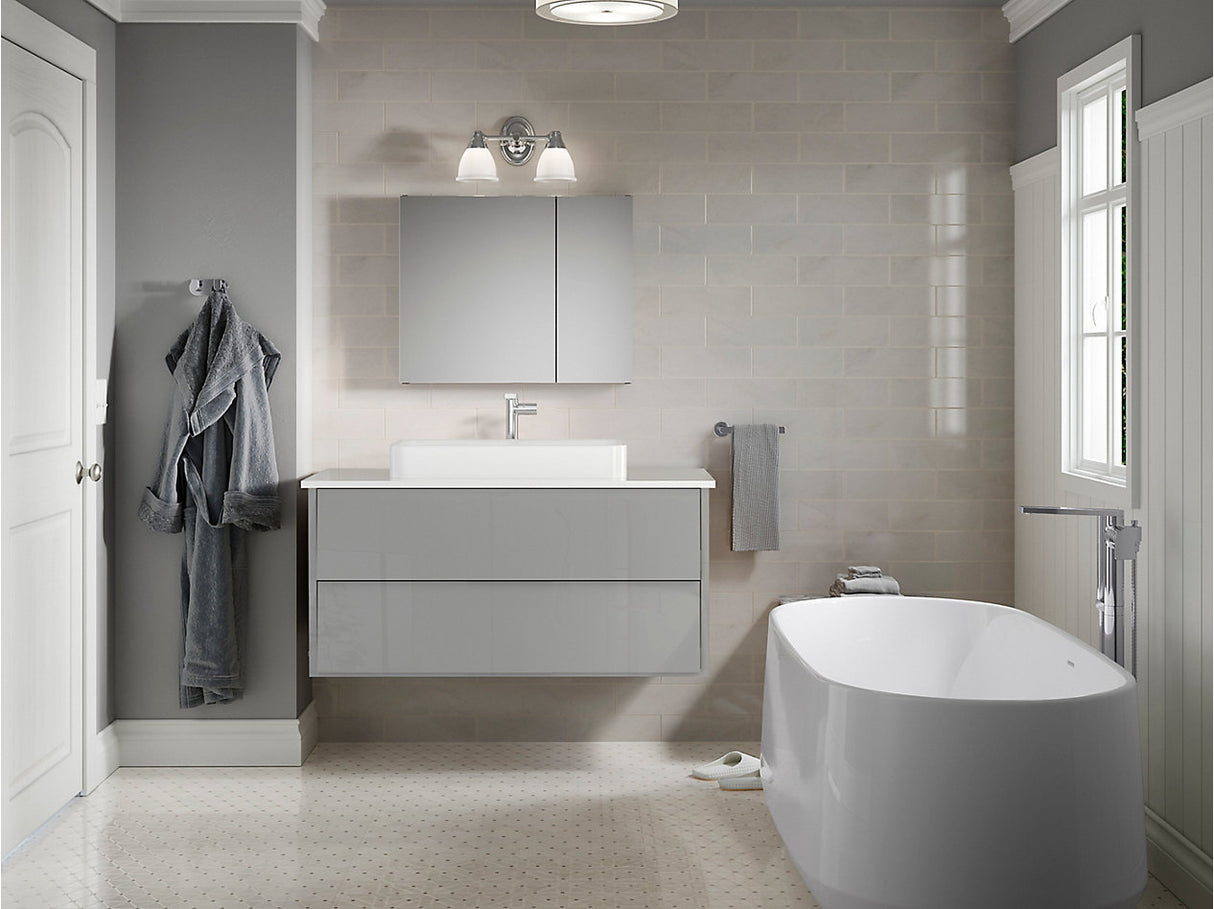 MAXSTOW MIRRORED CABINET - KOHLER LUXURY -  ( DARK ANODIZED ALUMINUM - LUXURY - 762x710 mm - 24inchX0inch )