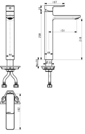 ACACIA E SH SL VESSEL MIXER - AMERICAN STANDARD -  ( WARM SUNSET - ACACIA E - 0x0 mm - 0inchX0inch )