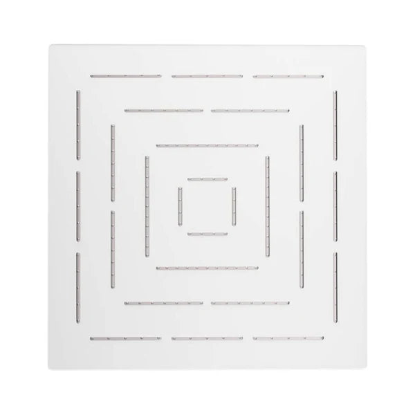 MAZE SQUARE 8 - JAQUAR FAUCETS - ( WHITE MATT - OVERHEAD SHOWER - 200x15 mm - 8inchX0.6inch )