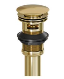 CLICKER DRAIN BIG CAP WITH OVERFLOW - KOHLER PREMIUM -  ( VIBRANT FRENCH GOLD - PREMIUM - 0x0 mm - 0inchX0inch )