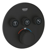 GROHTHERM SMARTCONTROL THERMOSTAT FOR CONCEALED INSTALLATION WITH 3 VALVES - GROHE -  ( PHANTOM BLACK - G4 - GROHTHERM - 0x15 mm - 0inchX0.5inch )