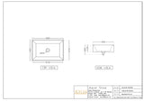 TABLE TOP BASIN - ARTIZE SWARE -  ( WHITE - LEXA - 600x400 mm - 24inchX16inch )