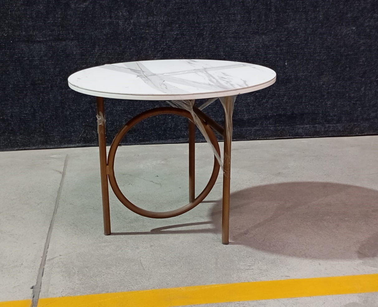 COFFEE TABLE WITH SS LEGS & PORCELAIN TOP - FURNITURE - ( - BUENA CASA - 0x483x368 mm - 0inchX19.32inchX14.72inch)