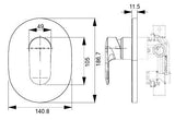 KUMIN RECESSED SHOWER ONLY TRIM - KOHLER POPULAR -  ( POLISHED CHROME - POPULAR - 0x0 mm - 0inchX0inch )