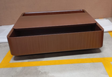 BROWN CENTER TABLE HDF W/ NANO COATING - FURNITURE - ( - BUENA CASA - 902x902x254 mm - 36.08inchX36.08inchX10.16inch)