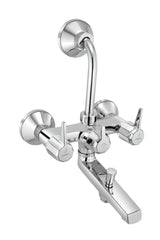 BATH & SHOWER MIXER 3-IN-1 SYSTEM WITH PROVISION FOR HAND SHOWER & OVERHEAD SHOWER COMPLETE WITH 115MM LONG BEND PIPE - JAQUAR FAUCETS - ( CHROME - CONTINENTAL PRIME - 0x15 mm - 0inchX0.5inch )