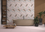 OVATE PINK DECOR - INDIAN TILES -  (  - BLACKBERRY FLORAL DECOR - 1200x600 mm - 48inchX24inch )