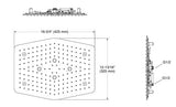 ML EDGE DF HEX RP - KOHLER LUXURY -  ( FRENCH GOLD - LUXURY - 425x330 mm - 13.2inchX0inch )