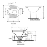 EWC UNIVERSAL S-TRAP 255MM W/SEAT COVER - HINDWARE -  ( STAR WHITE - UNIVERSAL - 570x460 mm - 22.8inchX18.4inch )