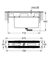 CONCEALED BODY 4/5-HOLE BATH DECK-MOUNT - GROHE -  ( CHROME - G3 - NON RAPIDO - 0x10 mm - 0inchX0.38inch )