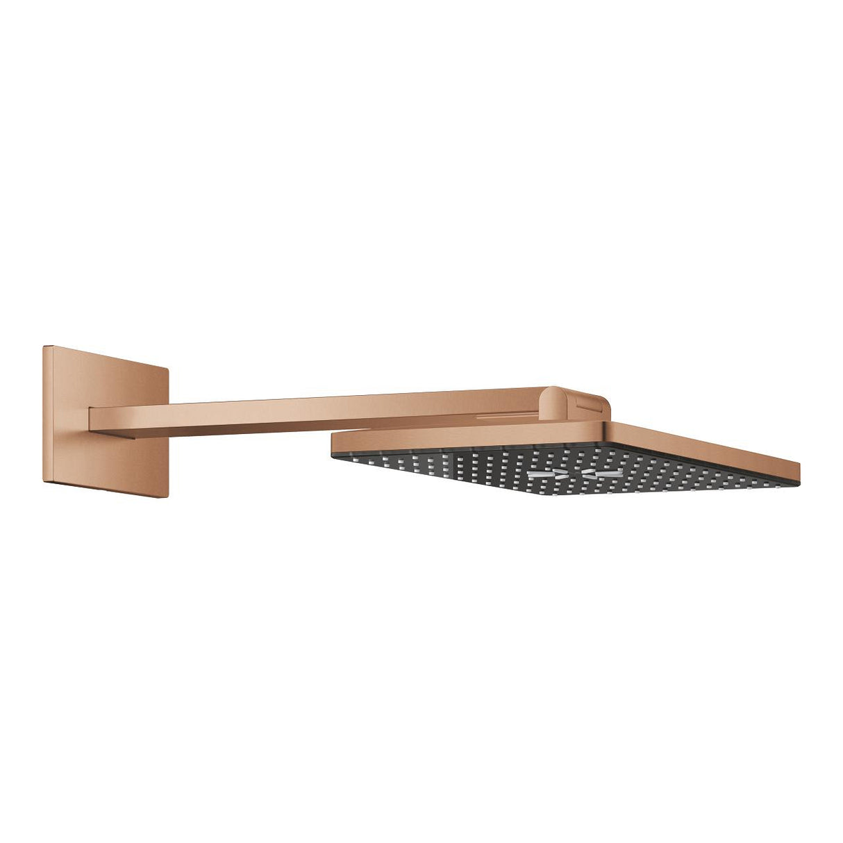 RAINSHOWER AQUA RECTANGULAR HEAD SHOWER SET 430 MM CEILING SHOWER ARM, 2 SPRAYS - GROHE  - (BRUSHED WARM SUNSET - G5 - RAINSHOWER - 400x230 mm - 16inchX9.2inch)