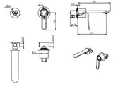 BRASS WALL BASIN MIXER - AQUANT - ( ROSE GOLD+MATT BLACK - - 0x0 mm - 0inchX0inch )