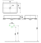 ACACIA COUNTER TOP WASHBASIN W/OTAP HOLE - AMERICAN STANDARD -  ( WHITE - ACACIA - 550x450 mm - 22inchX18inch )