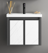 GERMA TR 3115-50 Carrara White Wash Basin with Cabinet Combo