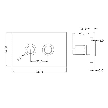 CONTROL PLATE - ARTIZE CISTERN -  ( CHROME - CILICA PNEUMATIC - 0x0 mm - 0inchx0inch )