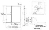 1 DOOR 2 PARTITION L-SHAPE ENCL 2000.HT - KOHLER PREMIUM - ( MATT BLACK - PREMIUM - 0x0 mm - 0inchX0inch )
