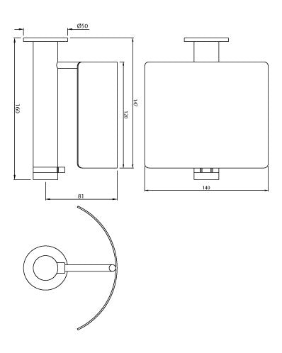 TOILET PAPER HOLDER W/COVER - ARTIZE FAUCET -  ( CHROME - ONYX - 0x0 mm - 0inchX0inch )