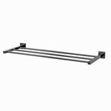 TOWEL RACK WITHOUT LOWER HANG - JAQUAR FAUCETS - ( BLACK CHROME - ACC. KUBIX PRIME - 260x600 mm - 10.4inchX24inch )