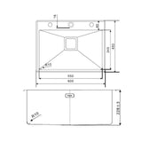 1.0 BOWL SS SINK (DEPTH 9)WITH FA-01IS FAUCET, FA-07IS LIQUID SOAP DISPENSER, FA-08IS COLANDER BASKET, FA-09IS CHOPPING BOARD & FA-15IS SQUARE WASTE COUPLING  W/AUTO DRAINER KIT & OVERFLOW - FUTURA -  (  - INTELLIGENT SINK - 600x450 mm - 24inchX18inch )