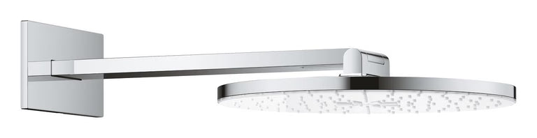 RAINSHOWER AQUA 360 ROUND HEAD SHOWER SET 430 MM CEILING SHOWER ARM, 2 SPRAYS - GROHE -  ( MOON WHITE/CHROME - G5 - RAINSHOWER AQUA - 0x360 mm - 0inchX14.4inch )