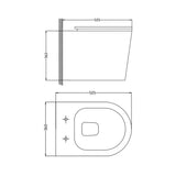 EWC WM STARC (P TRAP-190MM)- HINDWARE -  ( STAR WHITE - ITALIAN - 530x370 mm - 21.2inchX14.8inch )