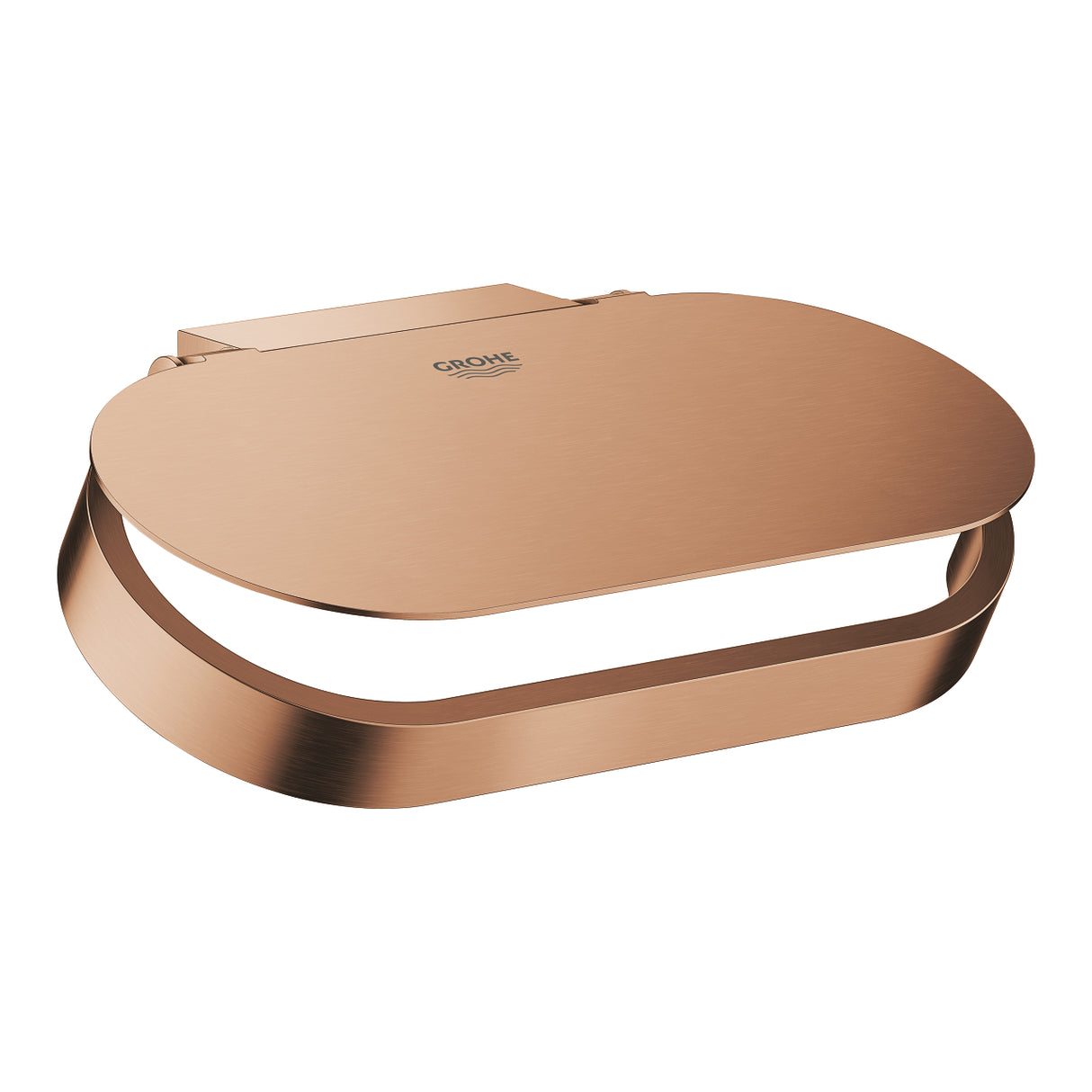 SELECTION TOILET PAPER HOLDER WITH COVER - GROHE - (BRUSHED WARM SUNSET - G5 - ESSENTIALS - 0x0 mm - 0inchX0inch)
