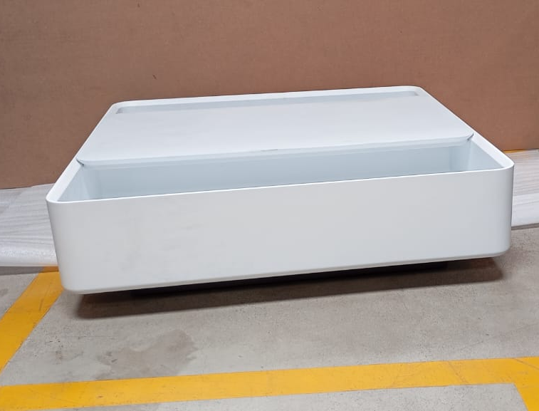 WHITE CENTER TABLE HDF W/ NANO COATING - FURNITURE - ( - BUENA CASA - 902x902x254 mm - 36.08inchX36.08inchX10.16inch)