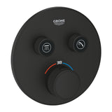 GROHTHERM SMARTCONTROL THERMOSTAT FOR CONCEALED INSTALLATION WITH 2 VALVES - GROHE -  ( PHANTOM BLACK - G4 - GROHTHERM - 0x15 mm - 0inchX0.5inch )