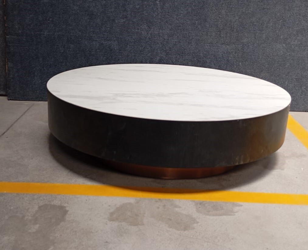 COFFEE TABLE AMERICAN ASH WOOD BASE SS FINISH WITH PORCELAIN TOP CJ005 (AVAILABLE PART A&B) - FURNITURE - ( - BUENA CASA - 0x991x279 mm - 0inchX39.64inchX11.16inch)