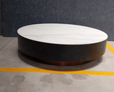 COFFEE TABLE AMERICAN ASH WOOD BASE SS FINISH WITH PORCELAIN TOP CJ005 (AVAILABLE PART A&B) - FURNITURE - ( - BUENA CASA - 0x991x279 mm - 0inchX39.64inchX11.16inch)