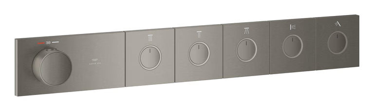 GROHTHERM SMARTCONTROL THERMOSTAT FOR CONCEALED INSTALLATION WITH 5 VALVES - GROHE - (BRUSHED HARD GRAPHITE - G5 - GROHTHERM - 0x15 mm - 0inchX0.5inch)