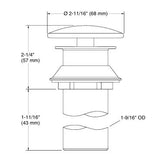 COMP.WASTECOUPLING W/O OVERFLOW HOLE H/T - KOHLER PREMIUM -  ( CASHMERE - PREMIUM - 0x32 mm - 1.25inchX0inch )