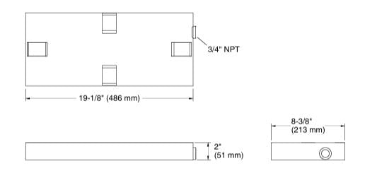 STEAM GENERATOR DRAIN PAN SMALL - KOHLER LUXURY -  (  - LUXURY - 0x2000 mm - 0inchX80inch )