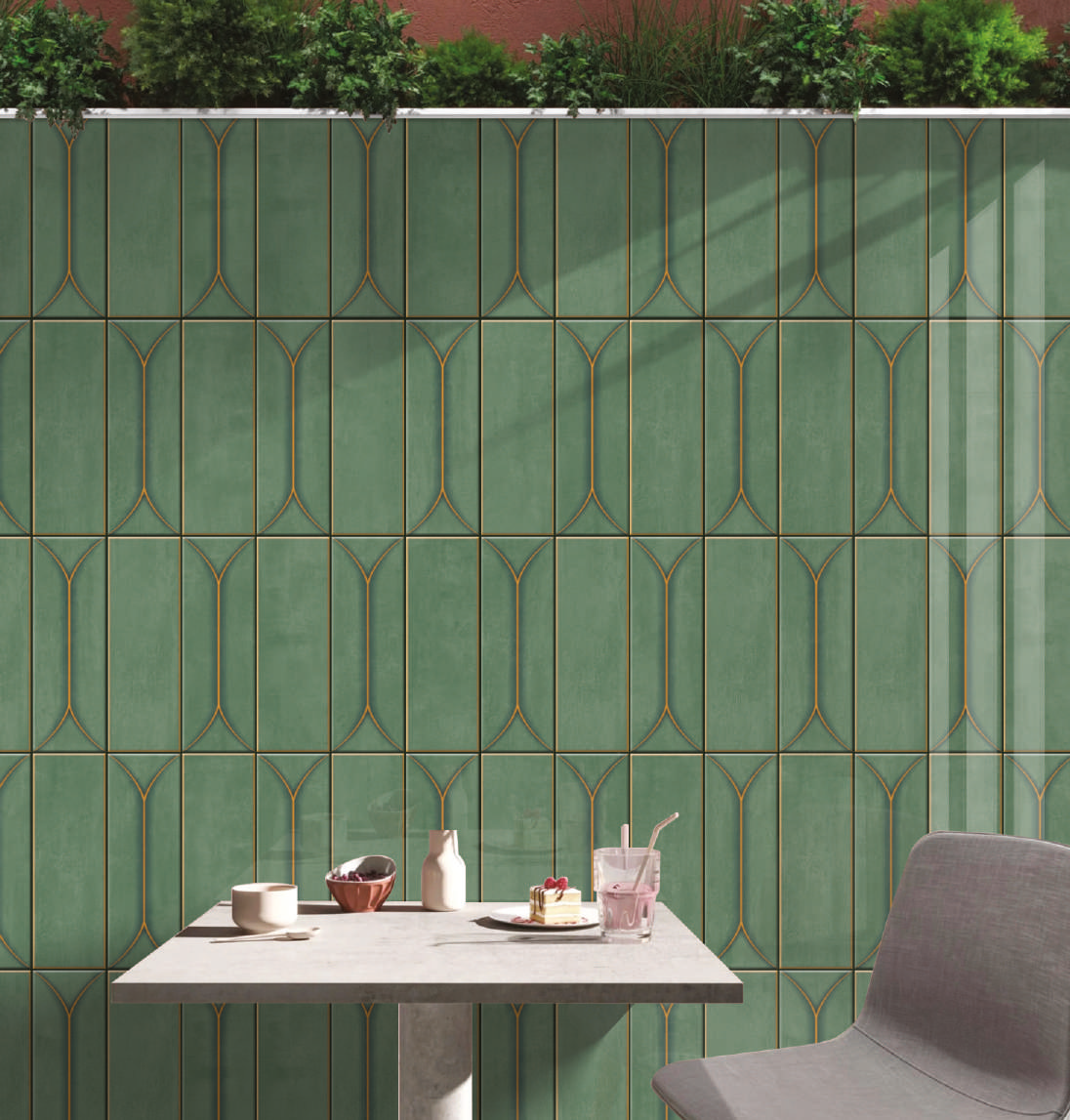 BOAT KIWI DECOR - COLORTILE -  (  - BOAT GLOSSY - 300x100 mm - 12inchX4inch )