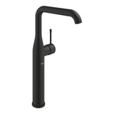 ESSENCE SINGLE-LEVER BASIN MIXER WITH SWIVEL SPOUT & POP-UP WASTE, 3/8 INCH, XL-SIZE, FLEXIBLE CONNECTION HOSES - GROHE -  ( PHANTOM BLACK - G4 - ESSENCE - 0x10 mm - 0inchX0.37inch )