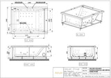 LEXA SUPERIOR WHIRLPOOL AND AIRPOOL COMBI SYSTEM - ARTIZE WELLNESS -  ( WHITE - WHIRLPOOL - 1900x1400 mm - 76inchX56inch )