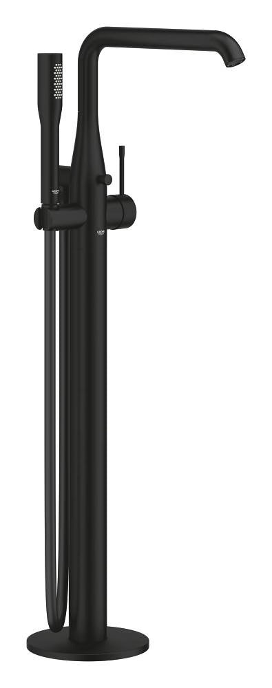 ESSENCE SINGLE-LEVER BATH MIXER 1/2 INCH FLOOR MOUNTED - GROHE -  ( PHANTOM BLACK - G4 - ESSENCE - 0x15 mm - 0inchX0.5inch )