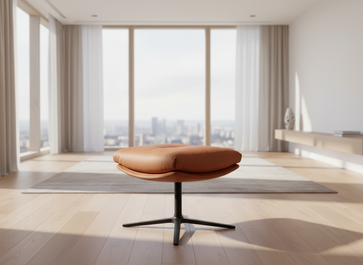 LEATHER LEISURE CHAIR BASE - FURNITURE - ( - BUENA CASA - 660x355x508 mm - 26.4inchX14.2inchX20.32inch)