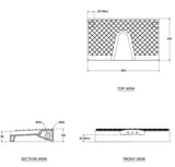 URINAL SQUATING - SMALL - HINDWARE -  ( STAR WHITE -  - 450x350 mm - 18inchX14inch )