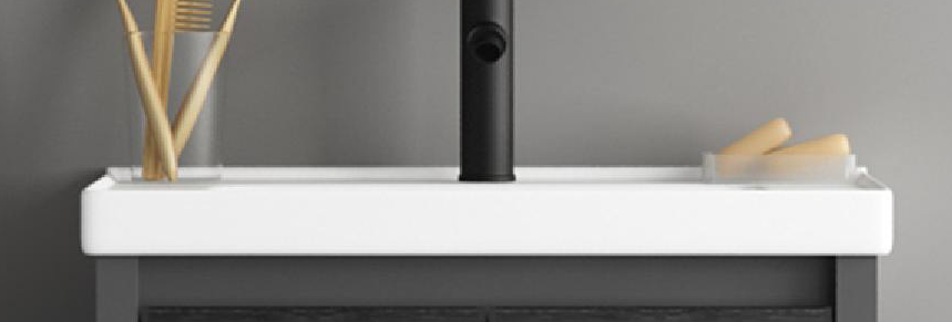 GERMA TR 3115-50 Carrara White Wash Basin with Cabinet Combo