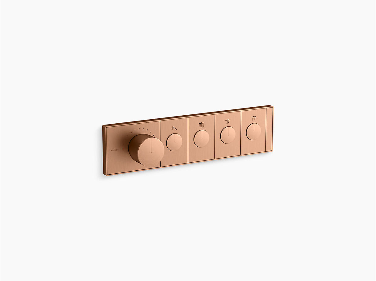ANTHEM RECESSED EXPOSED PART MECH THERM/CONT 2IN/4OUT - KOHLER LUXURY -  ( VIBRANT BRUSHED ROSE GOLD - LUXURY - 0x0 mm - 0inchX0inch )