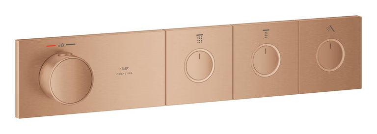 GROHTHERM AQUA TILES THERMOSTAT FOR CONCEALED INSTALLATION WITH 3 VALVES - GROHE - (BRUSHED WARM SUNSET - GROHE - 0x15 mm -  0inchX0.5inch)