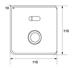 URINAL SENSOR AUTO & MANUAL VALVE - AQUANT - ( GRAPHITE GREY - SENSOR - 0x0 mm - 0inchX0inch )