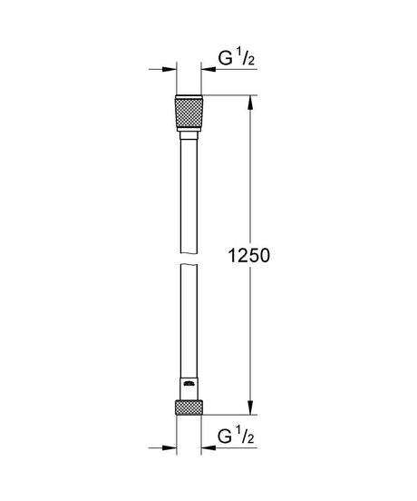 SILVERFLEX SHOWER HOSE TWISTSTOP 1250 - GROHE -  ( SUPERSTEEL - GROHE - 0x15 mm - 0inchX0.5inch )