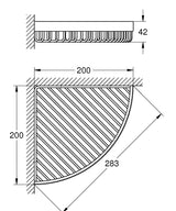 SELECTION CUBE SOAP WIRE BASKET - GROHE -  (  - G4 - SELECTION - 200x200 mm - 8inchX8inch )