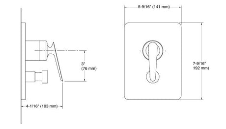 FLUENCE TM AQUA TURBO TM NON-THERMOSTATIC BATH AND SHOWER VALVE TRIM - KOHLER PREMIUM -  ( VIBRANT ROSE GOLD - PREMIUM - 0x15 mm - 0inchX0.5inch )