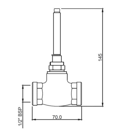 REGULAR BODY OF CONCEALED STOP COCK - JAQUAR FAUCETS - ( CHROME - ALLIED - 0x15 mm - 0inchX0.5inch )